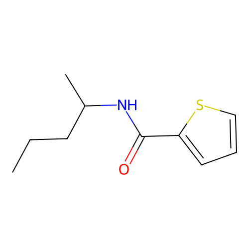 N-pentan-2-ylthiophene-2-carboxamide structure