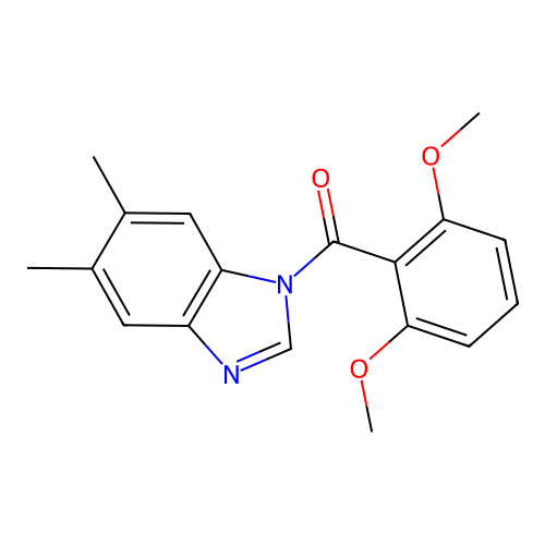(2,6-dimethoxyphenyl)(5,6-dimethyl-1H-benzimidazol-1-yl)methanone structure