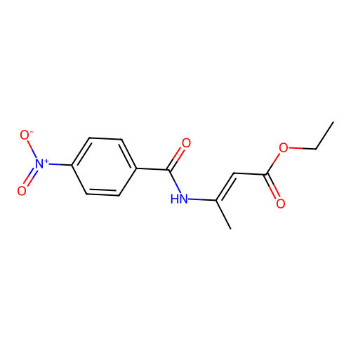 Ethyl 3-[(4-nitrobenzoyl)amino]but-2-enoate structure