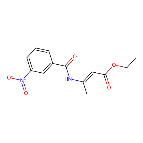 Ethyl 3-[(3-nitrobenzoyl)amino]but-2-enoate structure