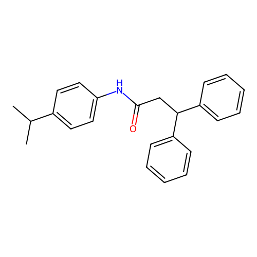 N-(4-isopropylphenyl)-3,3-diphenylpropanamide structure
