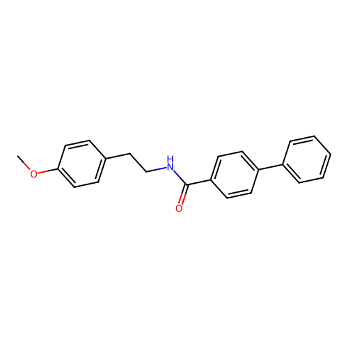 N-[2-(4-methoxyphenyl)ethyl]biphenyl-4-carboxamide structure