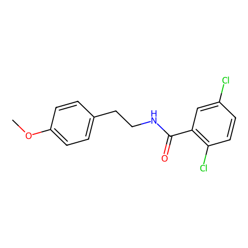 2,5-dichloro-N-[2-(4-methoxyphenyl)ethyl]benzamide structure