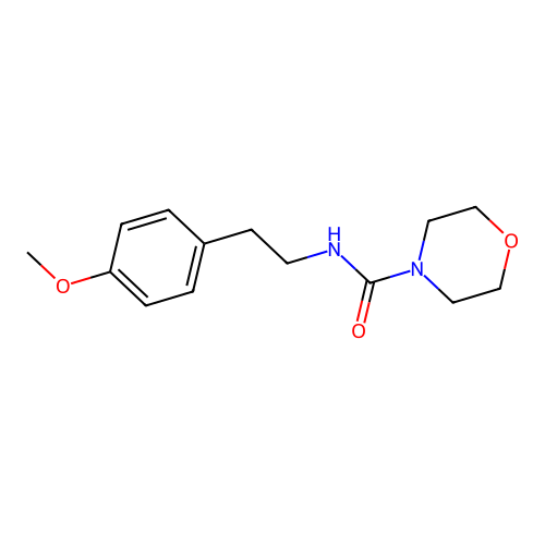 N-[2-(4-methoxyphenyl)ethyl]morpholine-4-carboxamide structure