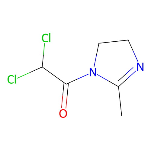 2,2-Dichloro-1-(2-methyl-4,5-dihydroimidazol-1-yl)ethanone structure