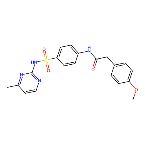 2-(4-Methoxy-phenyl)-N-[4-(4-methyl-pyrimidin-2-ylsulfamoyl)-phenyl]-acetamide structure