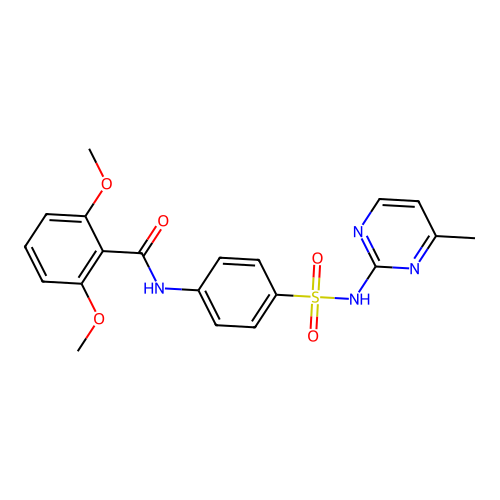 2,6-dimethoxy-N-{4-[(4-methylpyrimidin-2-yl)sulfamoyl]phenyl}benzamide structure