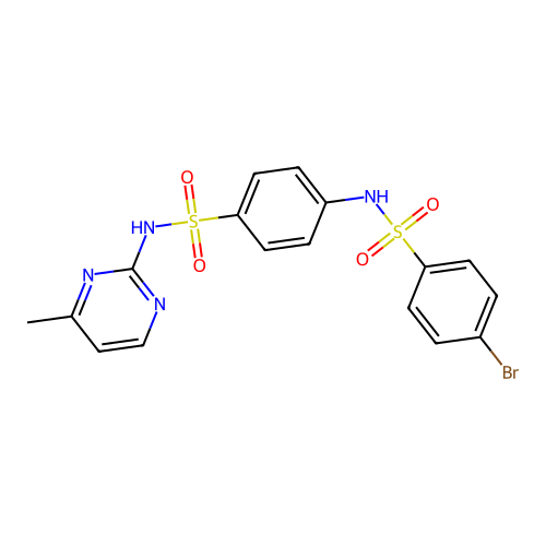 4-bromo-N-{4-[(4-methylpyrimidin-2-yl)sulfamoyl]phenyl}benzenesulfonamide structure