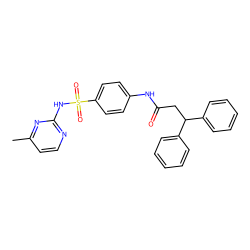 N-{4-[(4-methylpyrimidin-2-yl)sulfamoyl]phenyl}-3,3-diphenylpropanamide structure