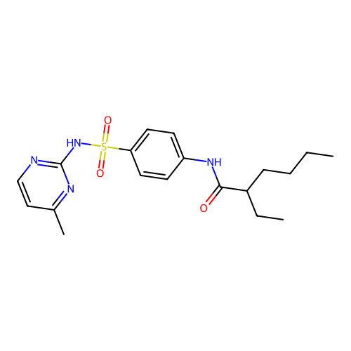 2-ethyl-N-{4-[(4-methylpyrimidin-2-yl)sulfamoyl]phenyl}hexanamide structure