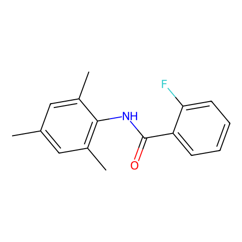 2-fluoro-N-(2,4,6-trimethylphenyl)benzamide structure
