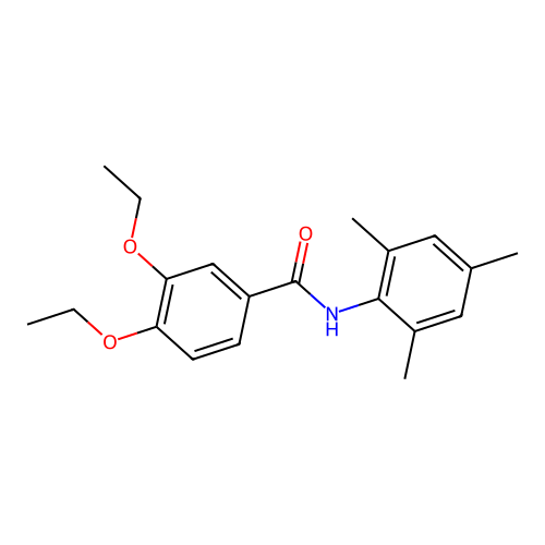 3,4-diethoxy-N-(2,4,6-trimethylphenyl)benzamide structure