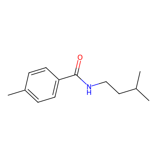 N-isopentyl-4-methylbenzamide structure