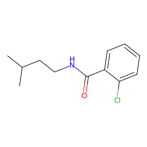 2-chloro-N-(3-methylbutyl)benzamide structure