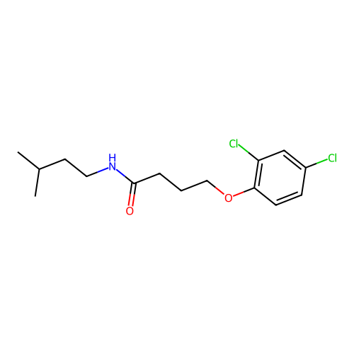 4-(2,4-dichlorophenoxy)-N-isopentylbutanamide structure
