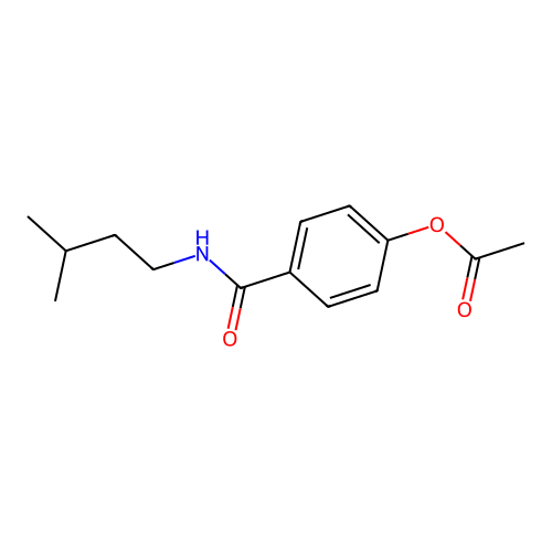 4-[(3-Methylbutyl)carbamoyl]phenyl acetate structure