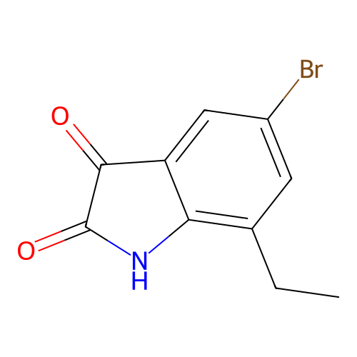 5-Bromo-7-ethylindoline-2,3-dione structure