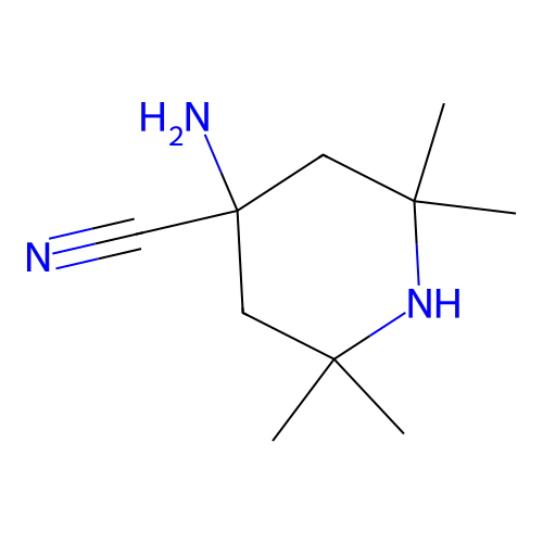 Piperidine-4-carbonitrile, 4-amino-2,2,6,6-tetramethyl- structure