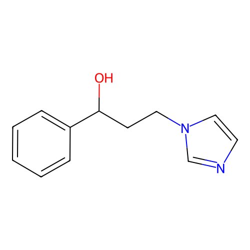 3-(1H-imidazol-1-yl)-1-phenylpropan-1-ol structure
