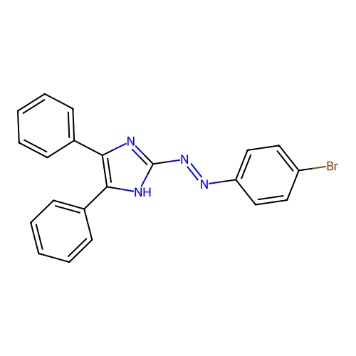 2-[(E)-(4-bromophenyl)diazenyl]-4,5-diphenyl-1H-imidazole structure