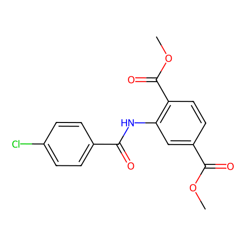 Dimethyl 2-[(4-chlorobenzoyl)amino]terephthalate structure