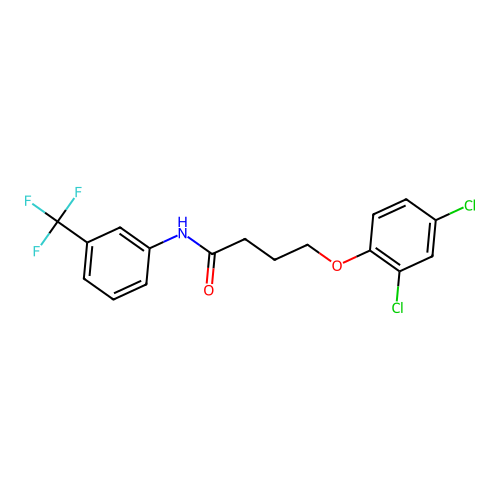 4-(2,4-dichlorophenoxy)-N-[3-(trifluoromethyl)phenyl]butanamide structure
