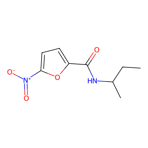 N-(butan-2-yl)-5-nitrofuran-2-carboxamide structure