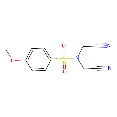 N,N-bis(cyanomethyl)-4-methoxybenzenesulfonamide structure