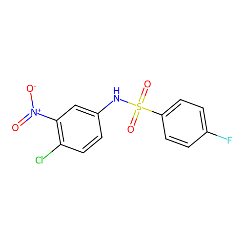 N-(4-chloro-3-nitrophenyl)-4-fluorobenzenesulfonamide structure