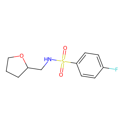 4-fluoro-N-(oxolan-2-ylmethyl)benzenesulfonamide structure
