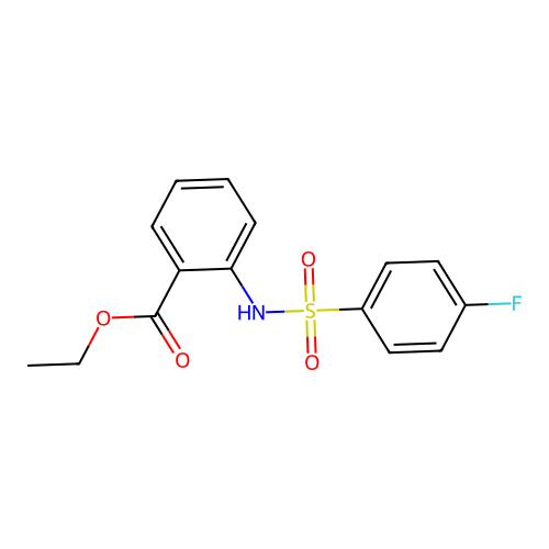 Ethyl 2-{[(4-fluorophenyl)sulfonyl]amino}benzoate structure