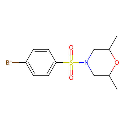 4-[(4-Bromophenyl)sulfonyl]-2,6-dimethylmorpholine structure