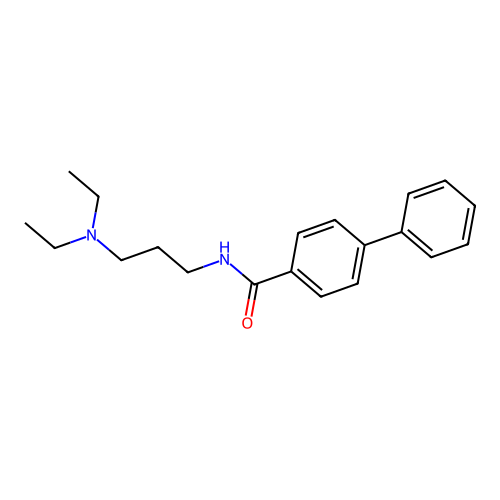 N-[3-(diethylamino)propyl]biphenyl-4-carboxamide structure