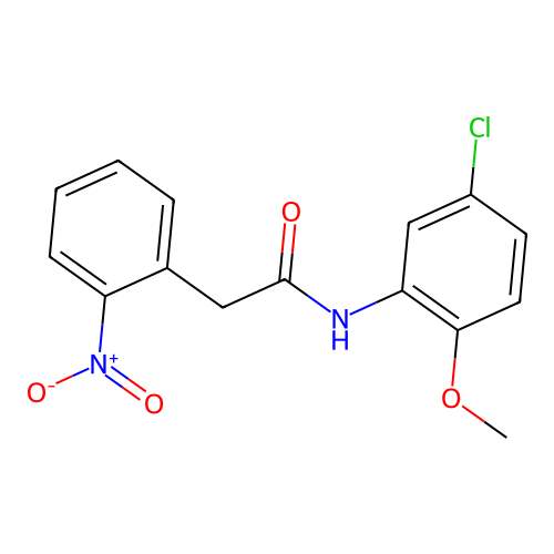 N-(5-chloro-2-methoxyphenyl)-2-(2-nitrophenyl)acetamide structure