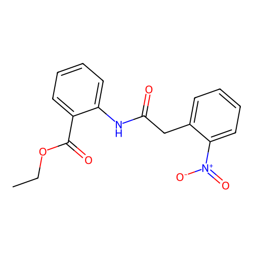 Ethyl 2-{[(2-nitrophenyl)acetyl]amino}benzoate structure