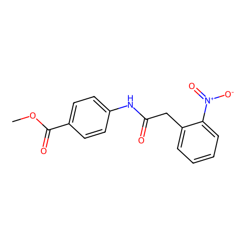 Methyl 4-{[(2-nitrophenyl)acetyl]amino}benzoate structure