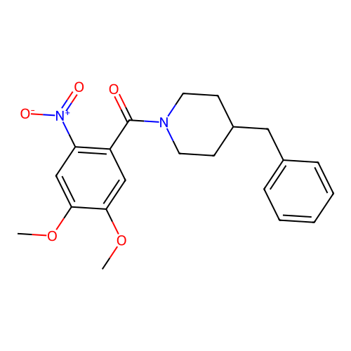 4-Benzyl-1-(4,5-dimethoxy-2-nitrobenzoyl)piperidine structure