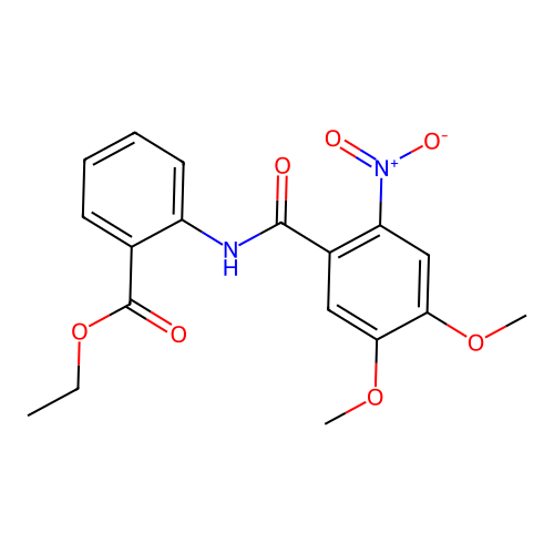 Ethyl 2-[(4,5-dimethoxy-2-nitrobenzoyl)amino]benzoate structure