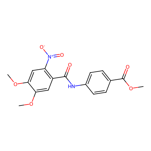 Methyl 4-[(4,5-dimethoxy-2-nitrobenzoyl)amino]benzoate structure