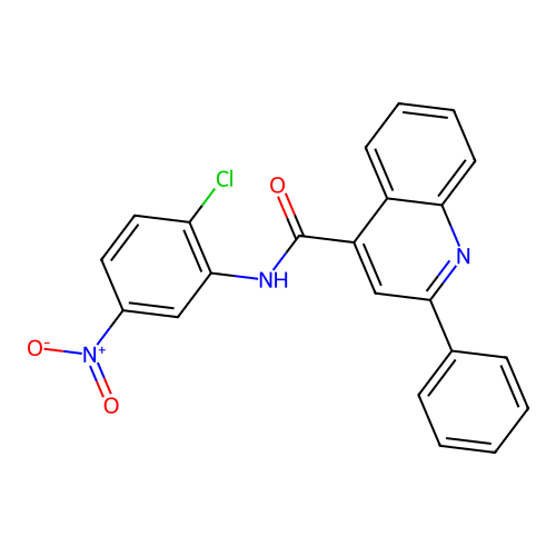 N-(2-chloro-5-nitrophenyl)-2-phenylquinoline-4-carboxamide structure