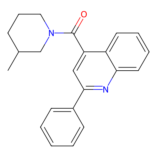 (3-Methylpiperidin-1-yl)(2-phenylquinolin-4-yl)methanone structure