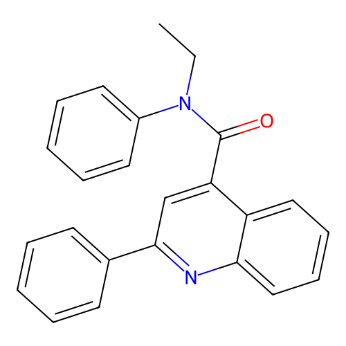 N-ethyl-N,2-diphenylquinoline-4-carboxamide structure