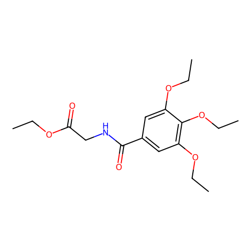 ethyl N-[(3,4,5-triethoxyphenyl)carbonyl]glycinate structure