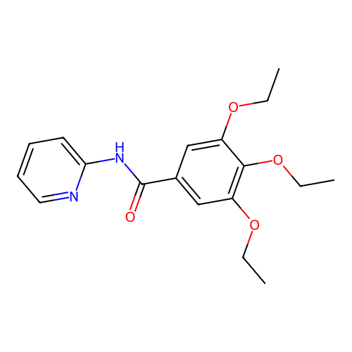 3,4,5-triethoxy-N-pyridin-2-ylbenzamide structure