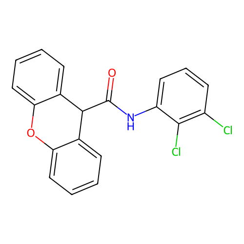 N-(2,3-dichlorophenyl)-9H-xanthene-9-carboxamide structure