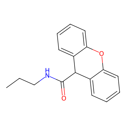 N-propyl-9H-xanthene-9-carboxamide structure