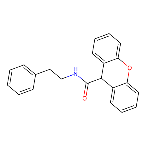 N-(2-Phenylethyl)-9H-xanthene-9-carboxamide structure