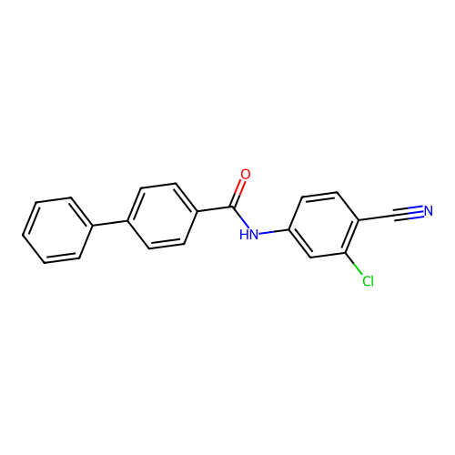 N-(3-chloro-4-cyanophenyl)biphenyl-4-carboxamide structure