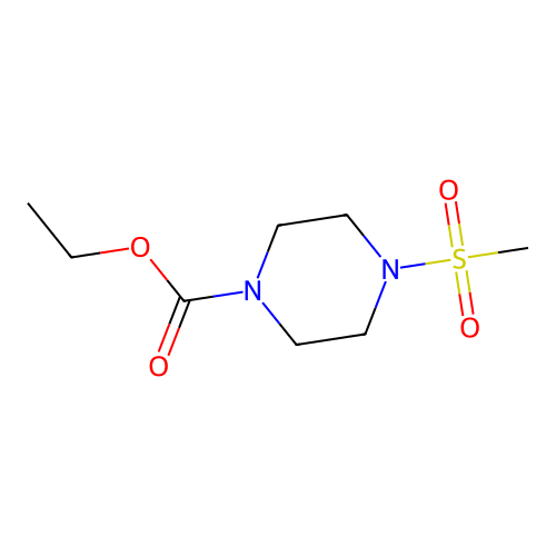 Ethyl 4-(methylsulfonyl)piperazinecarboxylate structure