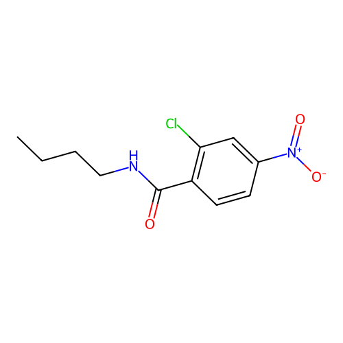 N-butyl-2-chloro-4-nitrobenzamide structure